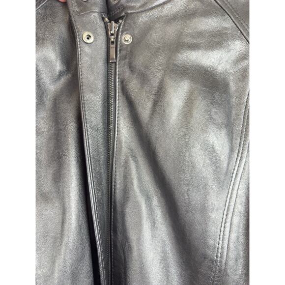 Vintage A.N.A Women’s XL Black Genuine Lambskin Leather Motorcycle Biker Jacket - Picture 10 of 15